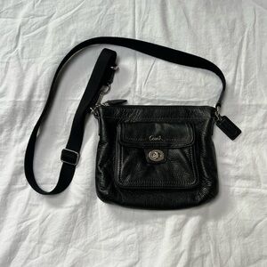 Coach Black Leather Crossbody Bag